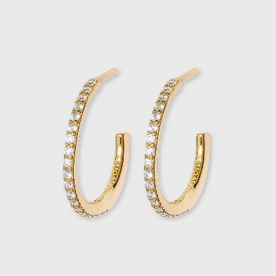 SUGARFIX by BaubleBar 14k Gold Plated Large Hoop Earrings - Gold