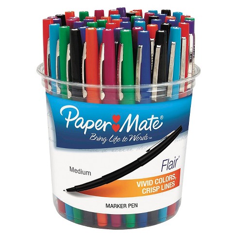 Paper Mate Flair Felt Tip Marker Pen Assorted Ink Medium 48