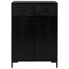 vidaXL Shoe Rack Black Solid Pine Wood, Engineered Wood, Metal Medium - Black - 3 of 4