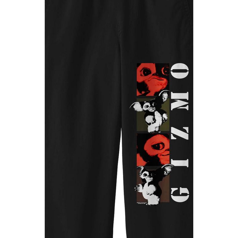 Gremlins Gizmo Poses Youth Black Graphic Joggers, 2 of 4