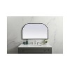 Elegant Lighting Metal Frame Arch Mirror 39x24 Inch in Black - 4 of 4