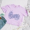 S.W.Smiley Less Screen More Self - Women's Boxy Crop Top Graphic T-Shirt - 2 of 4