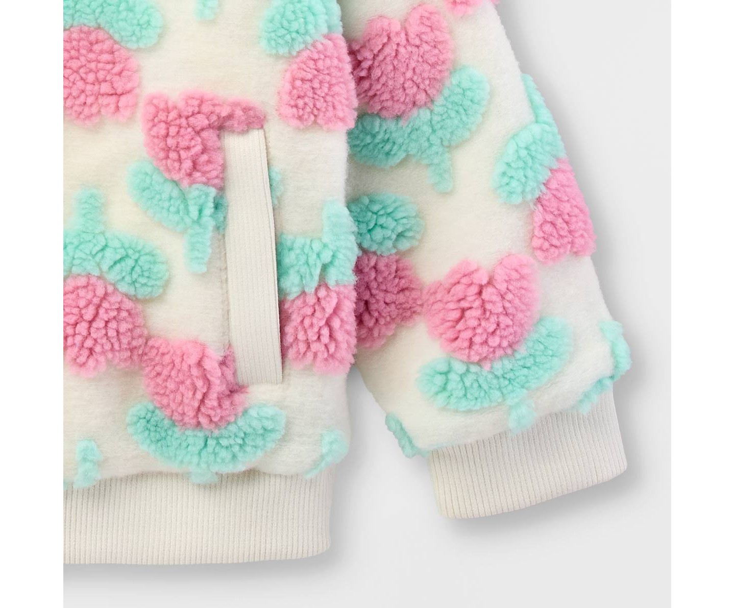 Куртка Cat & Jack Floral Jacquard Fleece Jacket для девочек-малышей, цвет: С принтом — фото 3