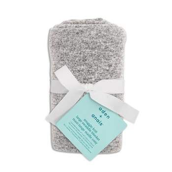 Aden + Anais Essentials Plush Blanket in Storm Grey | 100% Polyester