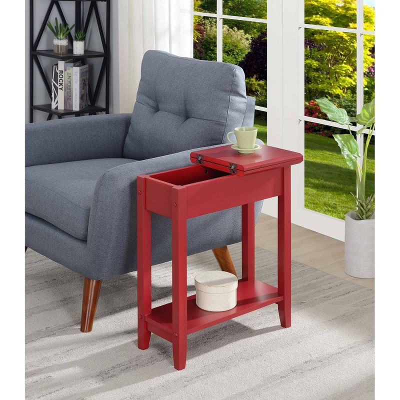 Breighton Home Harper End Table with Flip Top Storage and Lower Shelf, 3 of 6