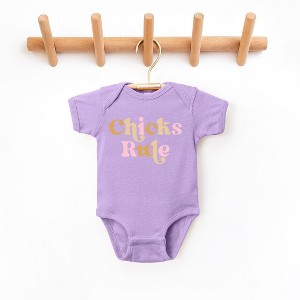 The Juniper Shop Chicks Rule Colorful Baby Bodysuit - 1 of 2