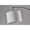 Bowery Arc Lamp Black/Red - Adesso: Adjustable Overhead Lighting with Marble Base & Textured Shade - 3 of 4