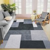 Modern Block Printed Flannel Rug with Non-Slip Backing, Kid & Pet Friendly, Foldable and Easy to Clean for Busy Areas - 2 of 4