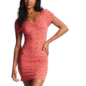 Billabong Womens Floral Mini Jersey Bodycon Dress - 1 of 1