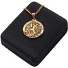 Dicksons St Michael medal Round Gold Plated 24 Inch Men's Necklace in Jewelry Box - 4 of 4