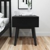 Plank+Beam Solid Wood Nightstand with Storage Drawer, Modern Small End Table - 2 of 4