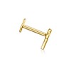 RS Pure by Ross-Simons 14kt Yellow Gold Cross Single Flat-Back Stud Earring - 3 of 4
