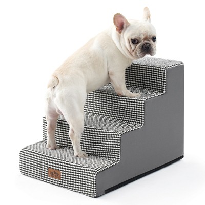 4-Tier Dog Stairs / Non-Slip Pet Steps for Small & Medium Dogs