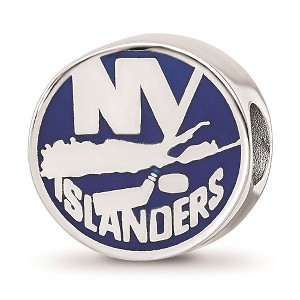 Black Bow Jewelry Sterling Silver New York Islanders NHL Bead Charm - 1 of 4