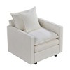 Chenille Fabric Deep Single Seat Sofa Chair with Double-Layer Cushions - 4 of 4