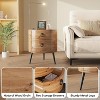 18.5in Round Wood End Table with 2 Drawers - 300lb Capacity, Distressed Vintage Style for Bedroom/Living Room - 4 of 4