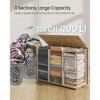 52.8 Gallon Foldable Laundry Hamper with Lid, Synthetic Rattan Storage Basket with Removable Liner & Handles, 200L Capacity, Natural - 4 of 4