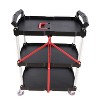 Vynxaria Folding Service Cart with Wheels - Portable 3-Tier Trolley for Home & Business - 4 of 4
