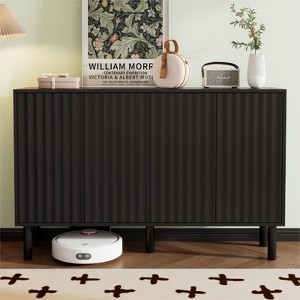 RISOKEYS Minimalist 4-Door Shoe Cabinet with Adjustable Shelves & Anti-Tip Design for Entryway, Living Room,Kitchen - Furniture for Home Decor - 1 of 4