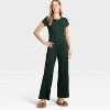 Women's Pointelle Short Sleeve Shirt and Pants Pajama Set - Auden™ - 3 of 3