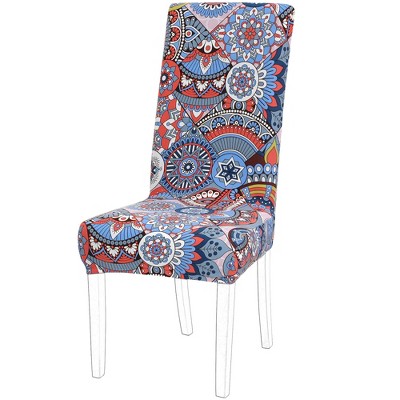 Chair covers soft spandex fit stretch short discount dining room chair covers with printed pattern