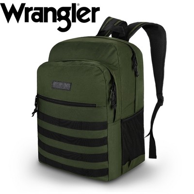 Wrangler Tradesman Backpack for Men, Water Resistant Casual Daypack for Travel Work School, Unisex Laptop Backpack with Notebook Sleeve