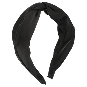 Unique Bargains Women's Satin Twist Headband Hairband 1.2" Wide - 1 of 4