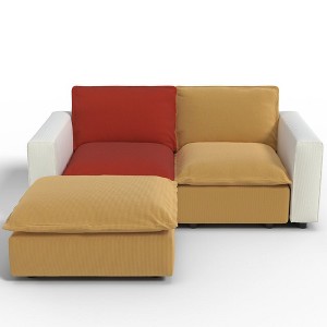 Ainfox L shaped Module Sofa 3 Seats Rainbow Sofa For Living Room,Vila,Apartment - 1 of 4