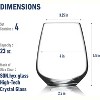 Luigi Bormioli Crescendo 23 Ounce Stemless Drinking Glasses, 4-Piece, 23 oz. - 3 of 4