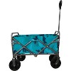 Acekool Lightweight Folding Wagon, 180lbs Capacity, All-Terrain Collapsible Beach & Camping Cart, Portable Utility Trolley, Navy Blue - 2 of 4