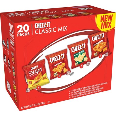 Cheez-It Cheese Lovers Multipack Crackers - 19.1oz/20ct