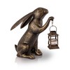SPI Home Big Bunny Garden Lantern – 16.5" Aluminum & Glass Sculpture, Whimsical Rabbit Outdoor Accent for Yard or Patio - 2 of 3