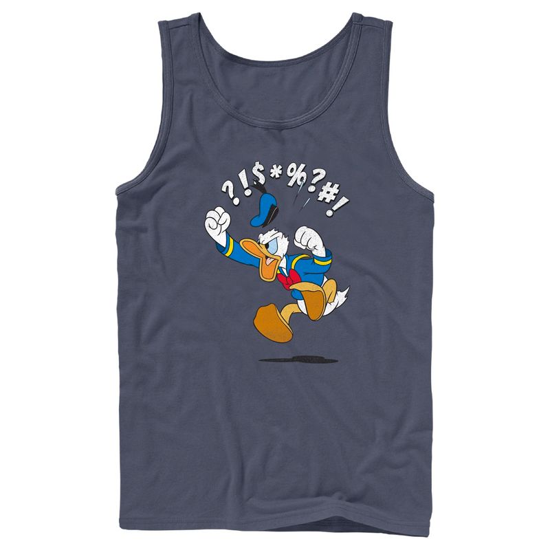 Men's Mickey & Friends Donald Duck Angry Jump Tank Top, 1 of 5