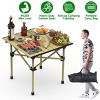 Racxily Folding Camping Table, Portable Lightweight Carbon Steel Roll-up Desk with Carry Bag, for Outdoor Beach Backyard Party Patio - 3 of 4