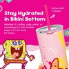 Dragon Glassware x SpongeBob SquarePants 24 oz Pink Vacuum Insulated Tumbler with Lid and Straws - 4 of 4