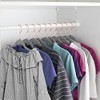 VECELO 30/50/60/100 pk Velvet Clothes Hangers Non Slip & Space-Saving Clothes Hangers with Finger Clips & Tie Rack 9 Color - 2 of 4