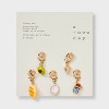Olive Cheese Bread Charm Set 5pc - A New Day™ Gold/Multicolor - 2 of 2