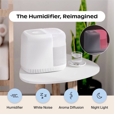 Canopy Mist Free Evaporative 4 in 1 Humidifier with Settings, Optional Night Light, White Noise Machine & Aroma Diffusion, 2.5ltr - White — detail 1