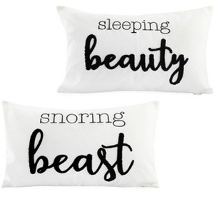 AuldHome Design 12x20 Throw Pillow Covers, Beauty and Beast Themed; Lumbar Style Pillow Covers (12 x 20 Inches) - 1 of 4