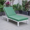LeisureMod Marlin Patio Sling Chaise Lounge Chair With Arms in Grey Aluminum - 4 of 4