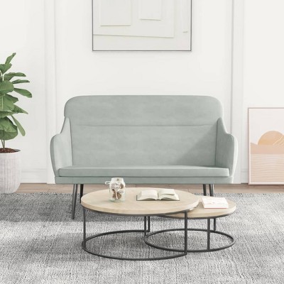 vidaXL Bench Light Gray 43.3 in.x29.9 in.x31.5 in. Velvet