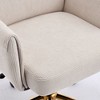 Okak Modern Height-Adujust Office Chair, Velvet Ergonomic Desk Chair with Golden Metal Base, Comfy Chair for Home, Office - 4 of 4