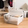 IRIS 45qt 4pk Plastic Storage Container Bin with Secure Lid and Latching Buckles Clear Pearl: Stackable Utility Totes - 2 of 4