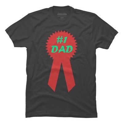 Men's Design By Humans #1 DAD Ribbon By T-Shirt