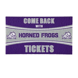 Evergreen Come Back with Tickets Texas Christian University 28" x 16" Woven PVC Indoor Outdoor Doormat - 1 of 4