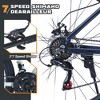 NAYSAYE Bicycle Mountain Bike 27.5 Inch Wheels 21 Speed Front Suspension for Men Women Boys and Girls, Blue, 68.8"*26.37"*39.37" - 3 of 4
