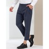 Lars Amadeus Men's Vertical Striped Dress Pants Straight Fit Formal Business Trousers - 2 of 4