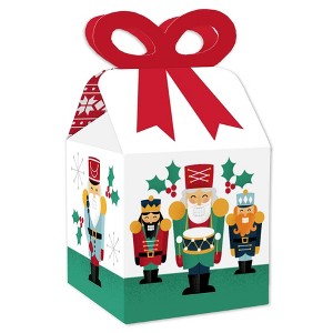Big Dot of Happiness Christmas Nutcracker - Square Favor Gift Boxes - Holiday Party Bow Boxes - Set of 12 - 1 of 4