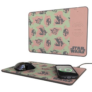 Star Wars Mandalorian Pattern 15-Watt Wireless Charger and Mouse Pad - 1 of 3