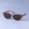 Women's Oval Cateye Sunglasses - A New Day™ Brown: UV Protection, Recycled Plastic Frame - 2 of 2